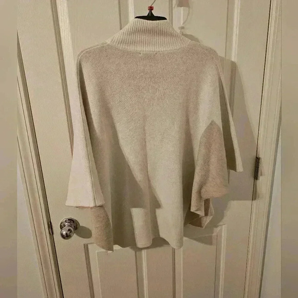 Note Di Anita Made In Italy Wool Cashmere Sweater Poncho One Size fits All - Picture 4 of 5
